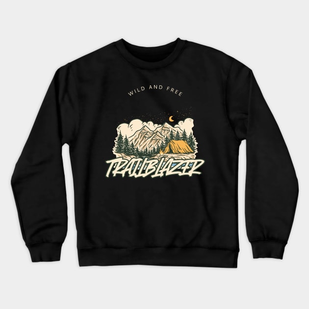 Wild and Free Trailblazer Hiking Crewneck Sweatshirt by Distinkt